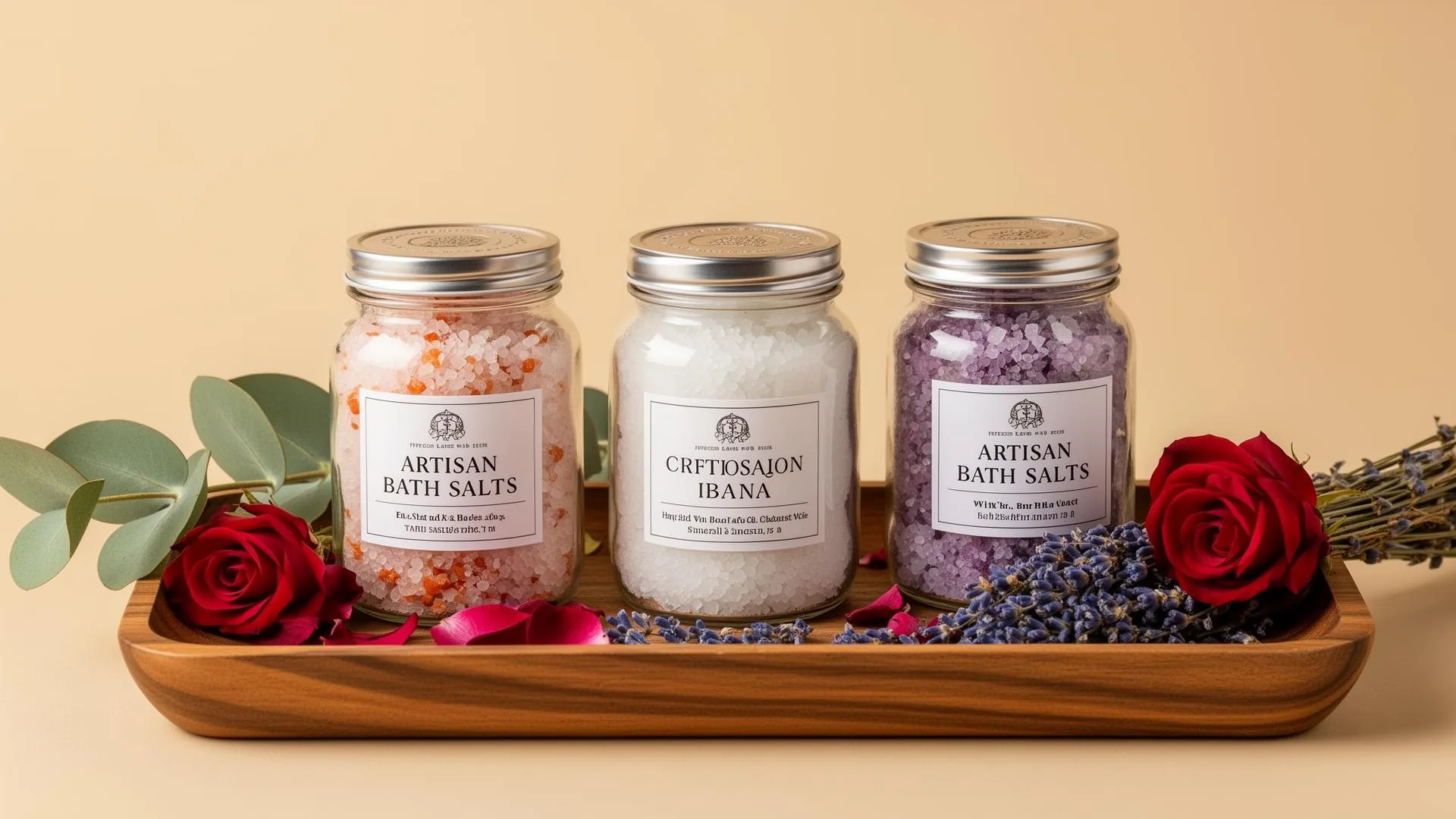 Línea de sales de baño artesanales